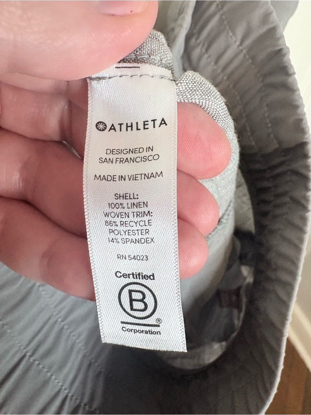 Athleta Cabo Linen Jogger Gray Mid Rise Lightweight Pants NWT Size 16 - Picture 8 of 9